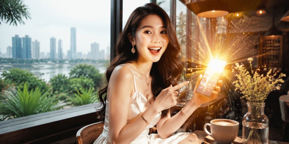 Người dùng TP.HCM nạp tiền vào tài khoản casino qua điện thoại bên ly cà phê